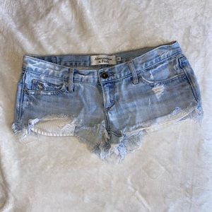 Abercrombie & Fitch Low Rise Denim Shorts